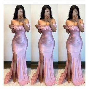 Off the shoulder Crisscross straps on front Dress